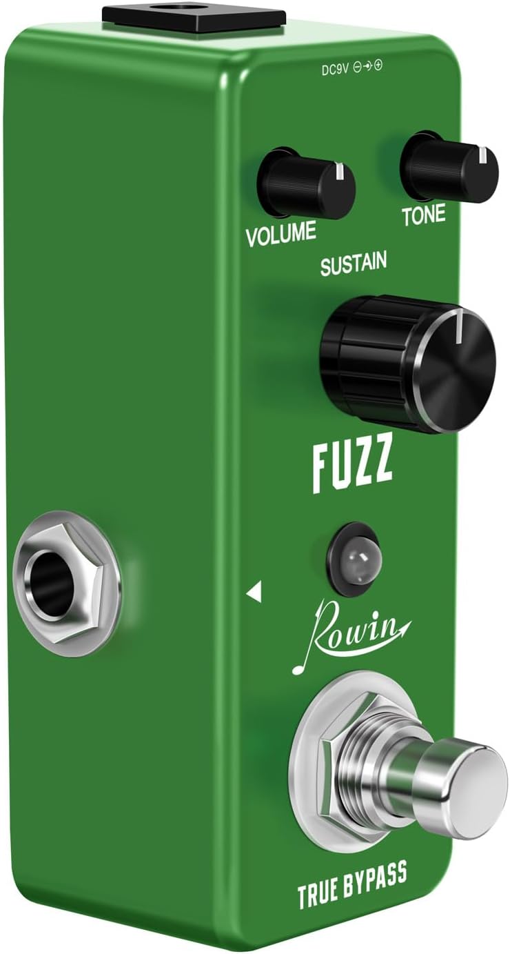IOppWin Rowin LEF-306 Fuzz Pedal – Mini Analog Fuzz Guitar Effect with Legendary Big Muff-Style Tone, Dynamic Full & Sweet Sound, True Bypass, Metal Shell – Perfect for Beginners - Image 3